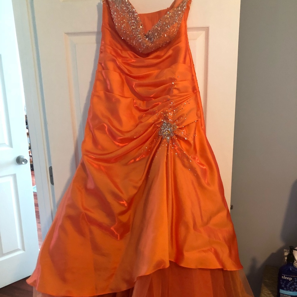 Orange prom dress